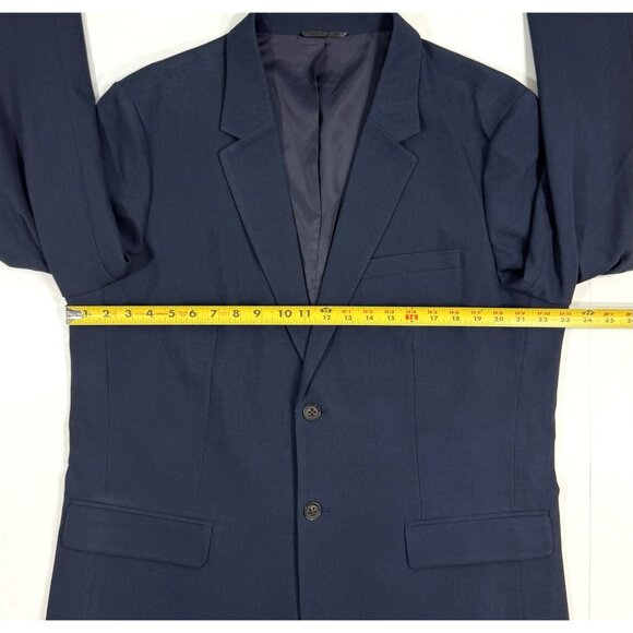 Bluffworks Mens Presidio Travel Blazer Size 46L Long Classic Fit Navy Polyester - Picture 13 of 15